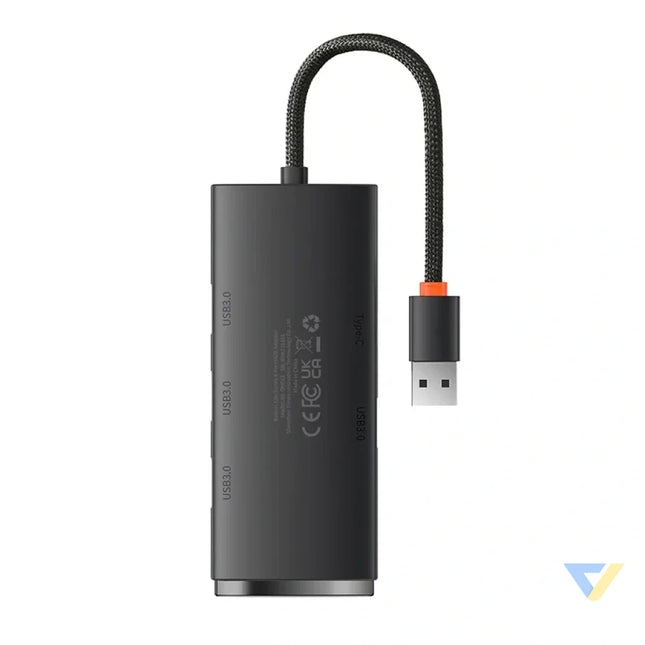 Baseus Lite Series Hub 4in1 USB to 4x USB 3.0 25cm (Black) Hubs