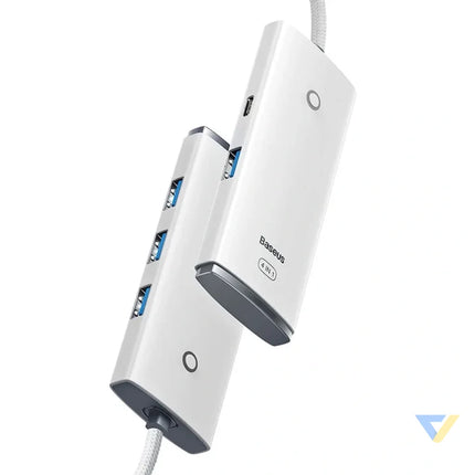 Baseus Lite Series Hub 4in1 USB to 4x USB 3.0 25cm (White) Hubs
