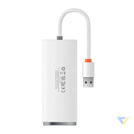 Baseus Lite Series Hub 4in1 USB to 4x USB 3.0 25cm (White) Hubs