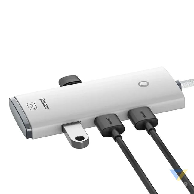Baseus Lite Series Hub 4in1 USB to 4x USB 3.0 25cm (White) Hubs