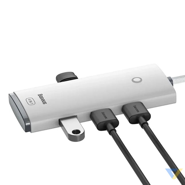 Baseus Lite Series Hub 4in1 USB to 4x USB 3.0 25cm (White) Hubs