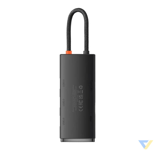 Baseus Lite Series Hub 5w1 USB C to 3x USB 3.0 + USB C + HDMI (black) Hubs