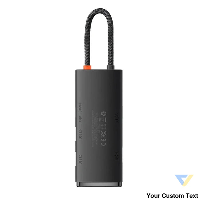 Baseus Lite Series Hub 6w1 USB C to 2x USB 3.0 + USB C + HDMI + SD/TF (black) Hubs