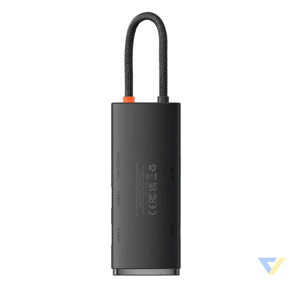 Baseus Lite Series Hub 6w1 USB C to 2x USB 3.0 + USB C + HDMI + SD/TF (black) Hubs