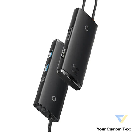 Baseus Lite Series Hub 6w1 USB C to 2x USB 3.0 + USB C + HDMI + SD/TF (black) Hubs
