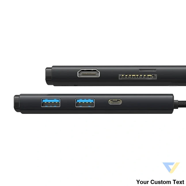 Baseus Lite Series Hub 6w1 USB C to 2x USB 3.0 + USB C + HDMI + SD/TF (black) Hubs