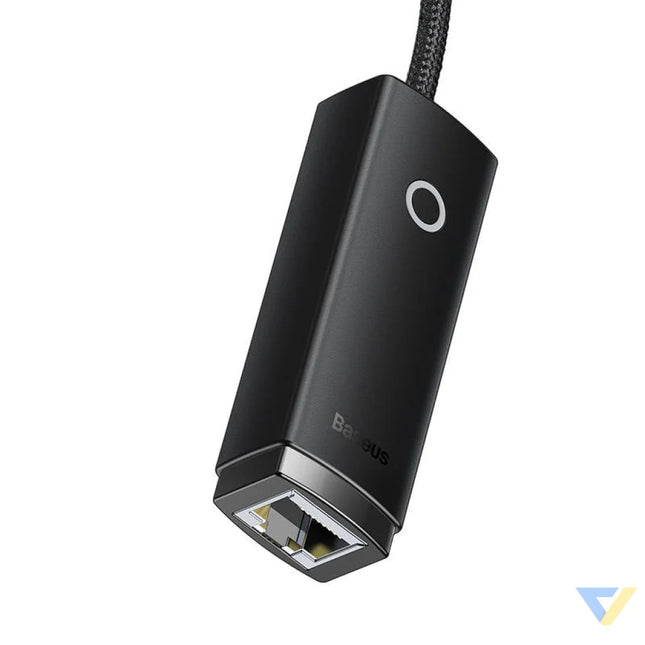 Baseus Lite Series USB to RJ45 network adapter 100Mbps (black) Adapters connectors and converters