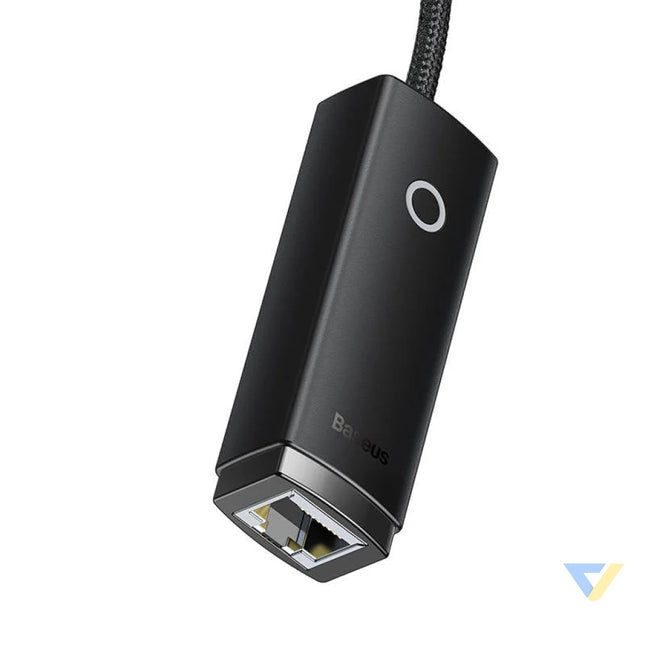 Baseus Lite Series USB to RJ45 network adapter 100Mbps (black) Adapters connectors and converters