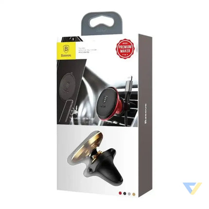 Baseus Magnetic Air Vent Car Mount Holder with cable clip Gold Phone holders