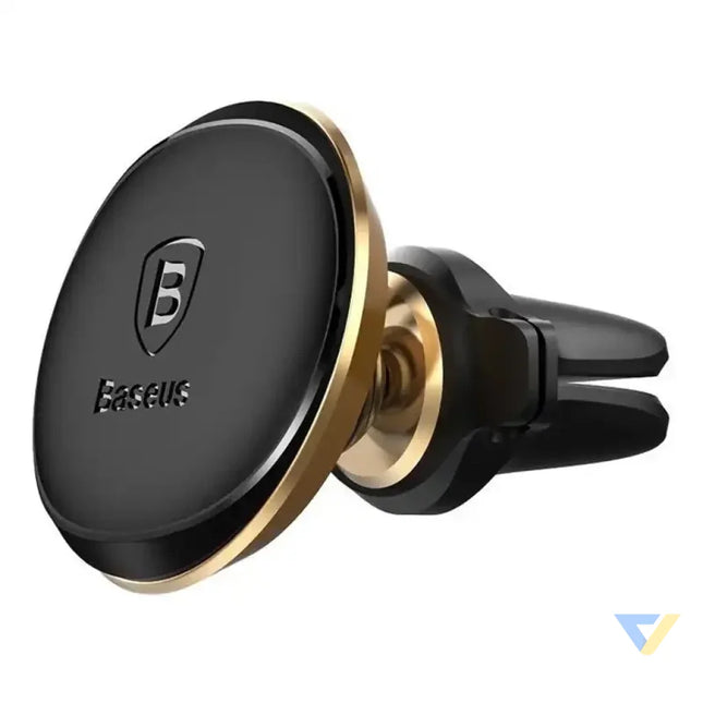 Baseus Magnetic Air Vent Car Mount Holder with cable clip Gold Phone holders