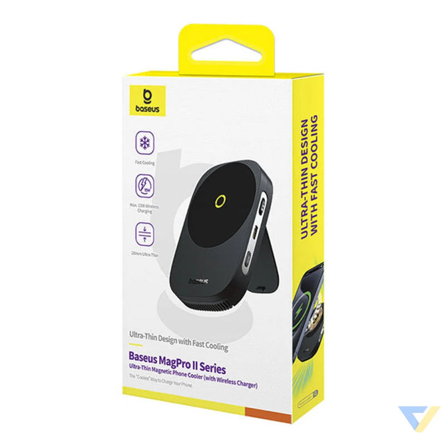 Baseus MagPro II Ultra Thin Phone Cooler with charger (black) Bases and stands