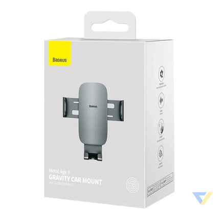 Baseus Metal Age II Gravitational Car Holder on ventilation grid (gray) Phone holders