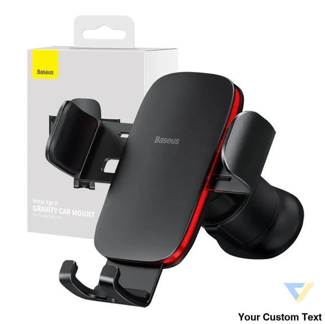 Baseus Metal Age II gravitational grip on the car grid black Phone holders
