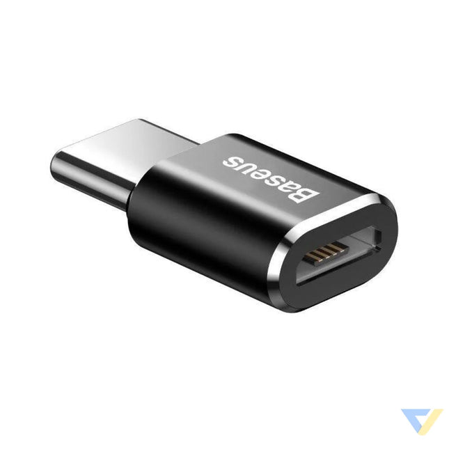 Baseus Micro USB to USB Type C adapter black Adapters connectors and converters