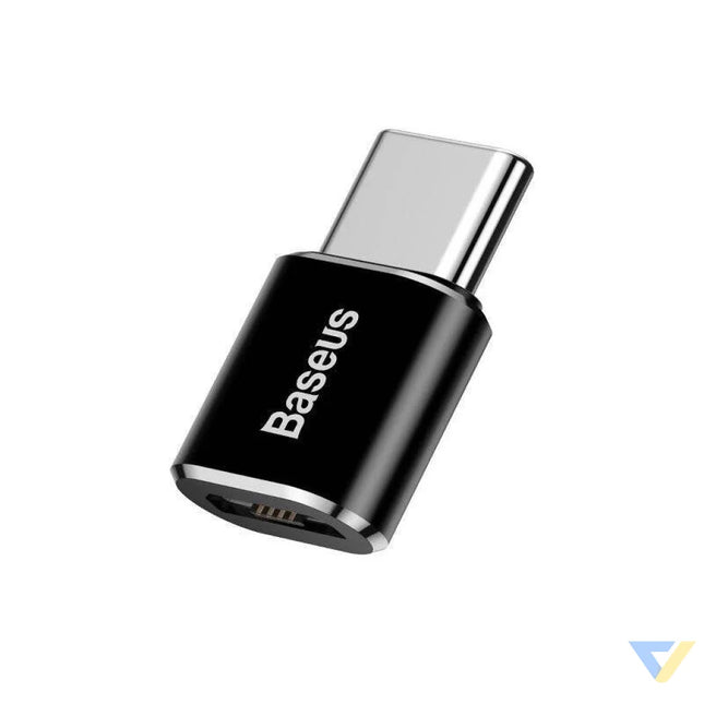 Baseus Micro USB to USB Type C adapter black Adapters connectors and converters