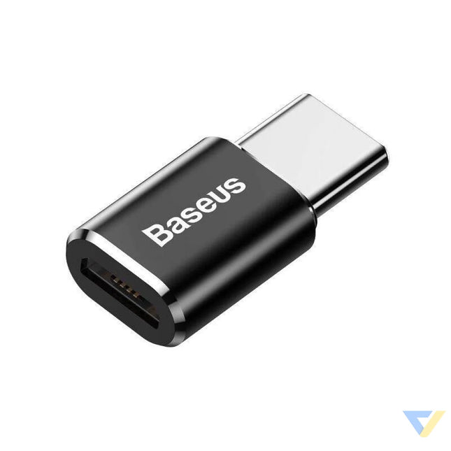 Baseus Micro USB to USB Type C adapter black Adapters connectors and converters