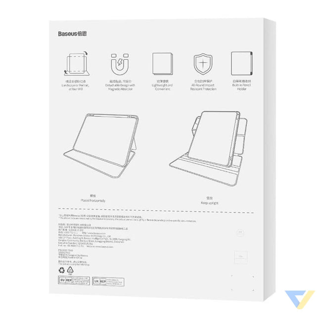 Baseus Minimalist Series IPad 10.2’’ Magnetic protective case (grey) Protective cases for tablets