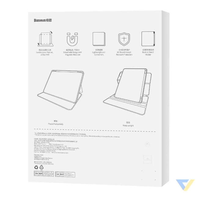 Baseus Minimalist Series IPad PRO 11’’/Pad Air4/Air5 10.9’’ Magnetic protective case (light grey) Protective cases for