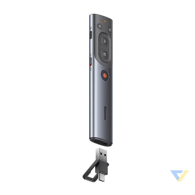 Baseus Orange Dot Multifunctional remote control for presentation with a red laser pointer gray Laser pointers