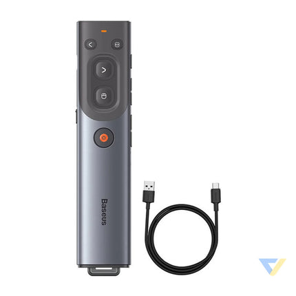 Baseus Orange Dot Multifunctional remote control for presentation with a red laser pointer gray Laser pointers