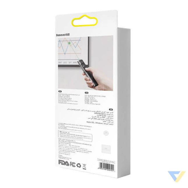 Baseus Orange Dot Multifunctionale remote control for presentation with a green laser pointer gray Laser pointers