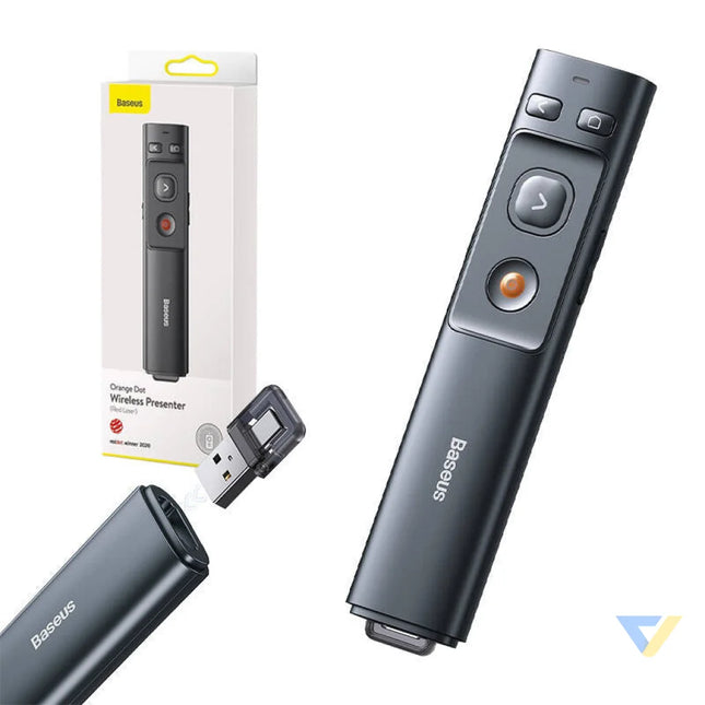 Baseus Orange Dot Multifunctionale remote control for presentation with a laser pointer gray Laser pointers