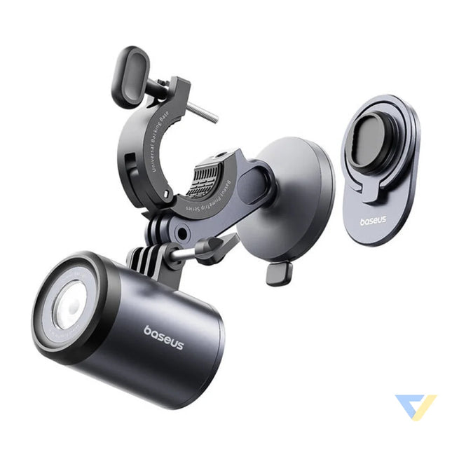 Baseus PrimeTrip 2 in 1 bike mount phone holder + flashlight (black) Mounts