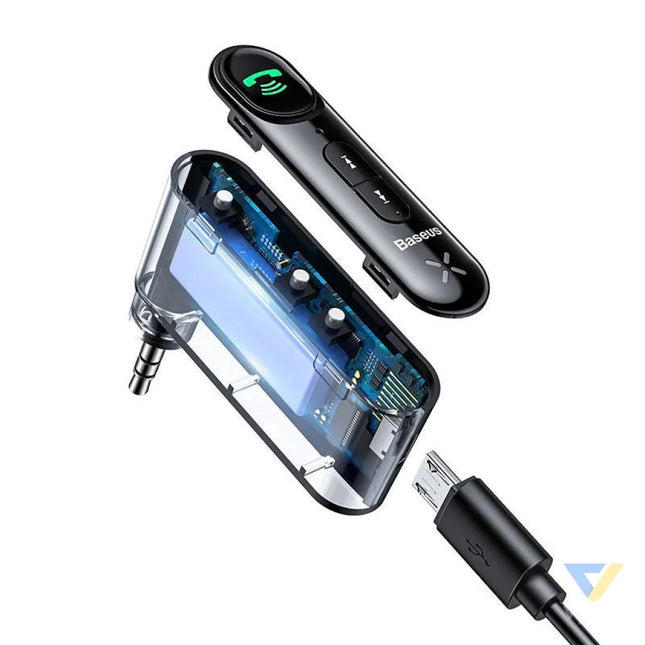 Baseus Qiyin AUX Car Bluetooth Receiver Black Bluetooth adapters