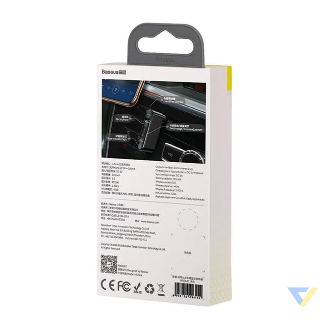 Baseus Qiyin AUX Car Bluetooth Receiver Black Bluetooth adapters