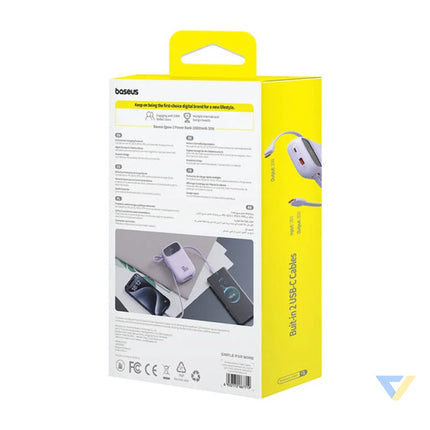 Baseus QPow 2 10000mAh 30W 2xUSB C powerbank (purple) Powerbanks
