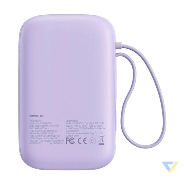 Baseus QPow 2 10000mAh 30W 2xUSB C powerbank (purple) Powerbanks