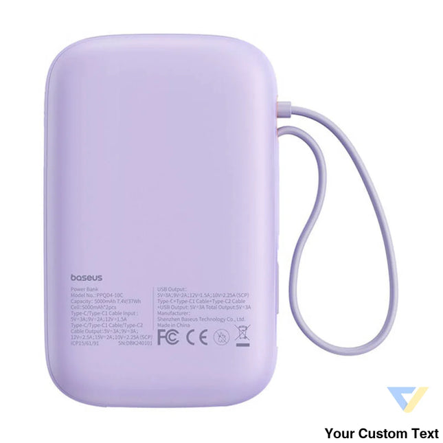 Baseus QPow 2 10000mAh 30W 2xUSB C powerbank (purple) Powerbanks