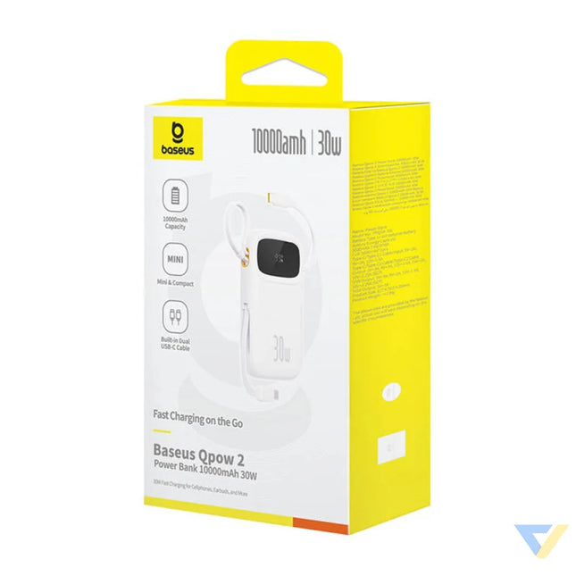 Baseus QPow 2 10000mAh 30W powerbank (white) Powerbanks