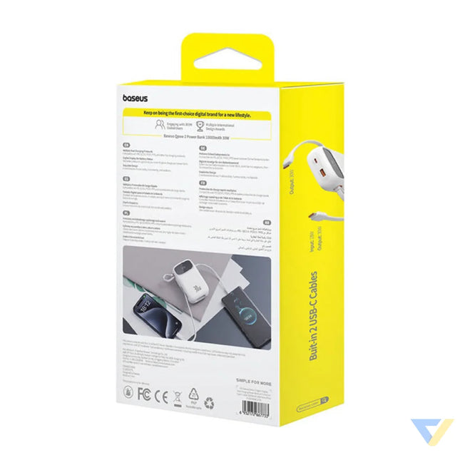 Baseus QPow 2 10000mAh 30W powerbank (white) Powerbanks