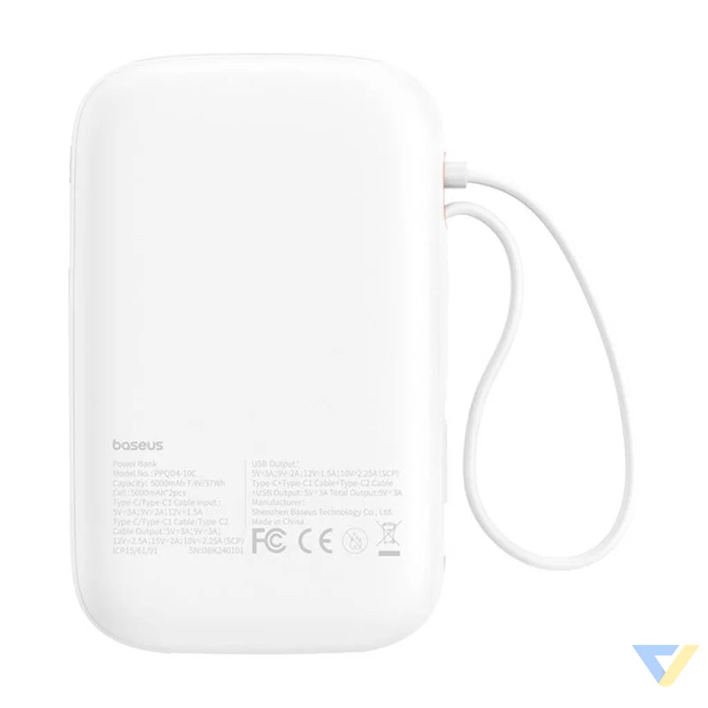 Baseus QPow 2 10000mAh 30W powerbank (white) Powerbanks