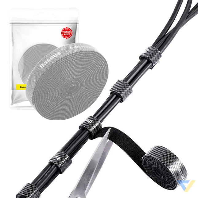 Baseus Rainbow Circle Velcro Straps 3m Grey Cable organizers