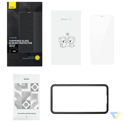 Baseus Schott HD Tempered Glass with dust filter 0.3mm for iPhone 12 Pro Max For smartphones