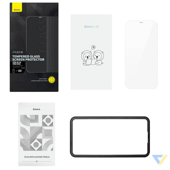 Baseus Schott HD Tempered Glass with dust filter 0.3mm for iPhone 12 Pro Max For smartphones