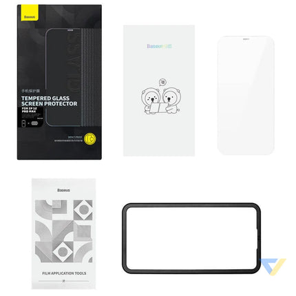 Baseus Schott HD Tempered Glass with dust filter 0.3mm for iPhone 12 Pro Max For smartphones
