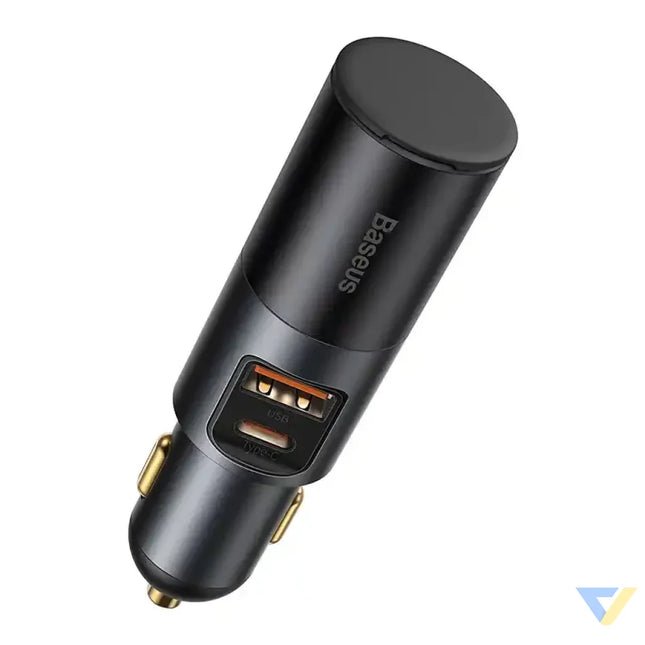 Baseus Share Together Fast Charge Car Charger with Cigarette Lighter Expansion Port 2x USB 120W (Gray) Car chargers