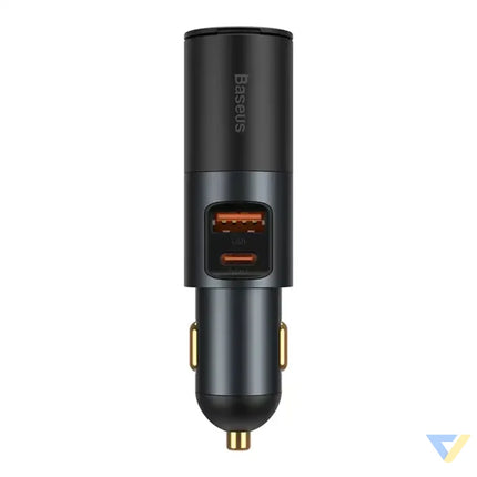 Baseus Share Together Fast Charge Car Charger with Cigarette Lighter Expansion Port 2x USB 120W (Gray) Car chargers