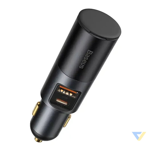 Baseus Share Together Fast Charge Car Charger with Cigarette Lighter Expansion Port 2x USB 120W (Gray) Car chargers