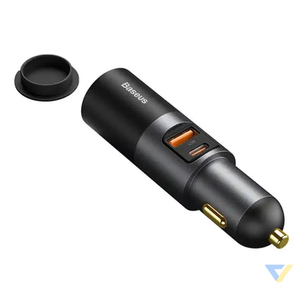 Baseus Share Together Fast Charge Car Charger with Cigarette Lighter Expansion Port 2x USB 120W (Gray) Car chargers
