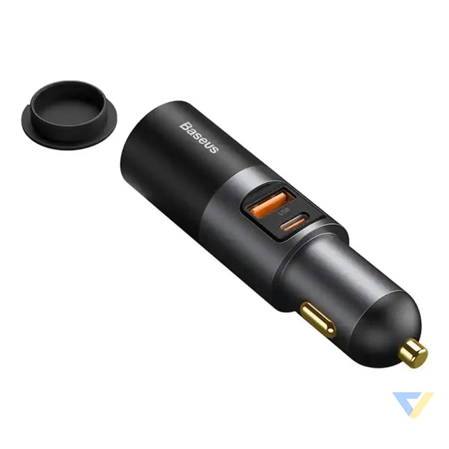 Baseus Share Together Fast Charge Car Charger with Cigarette Lighter Expansion Port 2x USB 120W (Gray) Car chargers