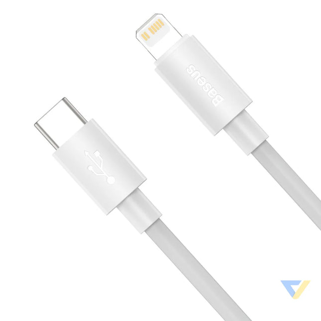 Baseus Simple Wisdom Data Cable Kit USB C to Lightning PD 20W (2PCS/Set) 1.5m White USB C to Lightning