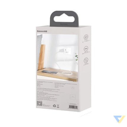 Baseus Simple Wisdom Data Cable Kit USB C to Lightning PD 20W (2PCS/Set) 1.5m White USB C to Lightning