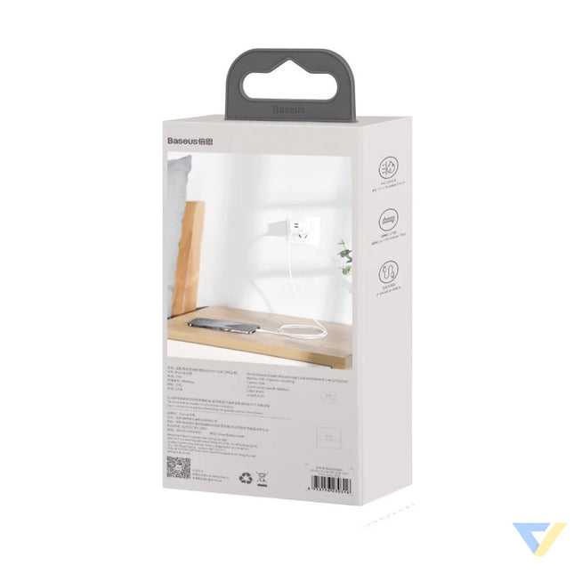 Baseus Simple Wisdom Data Cable Kit USB C to Lightning PD 20W (2PCS/Set) 1.5m White USB C to Lightning