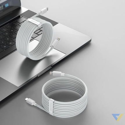 Baseus Simple Wisdom Data Cable Kit USB C to Lightning PD 20W (2PCS/Set) 1.5m White USB C to Lightning