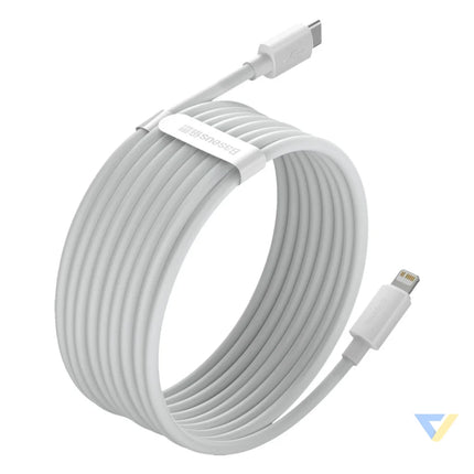 Baseus Simple Wisdom Data Cable Kit USB C to Lightning PD 20W (2PCS/Set) 1.5m White USB C to Lightning