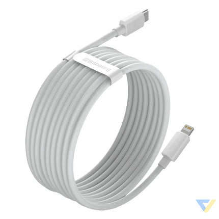 Baseus Simple Wisdom Data Cable Kit USB C to Lightning PD 20W (2PCS/Set) 1.5m White USB C to Lightning